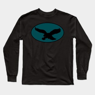 Eagles Batman Logo - Midnight Green Long Sleeve T-Shirt